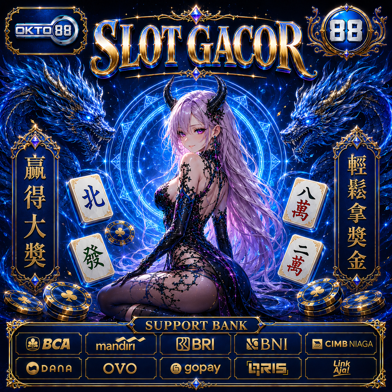 Thumbnail 2 of 3, Poster, OKTO88 # Agen Slot Gacor Maxwin & Link Slot Online Terpercaya Hari Ini designed and sold by OKTO88.